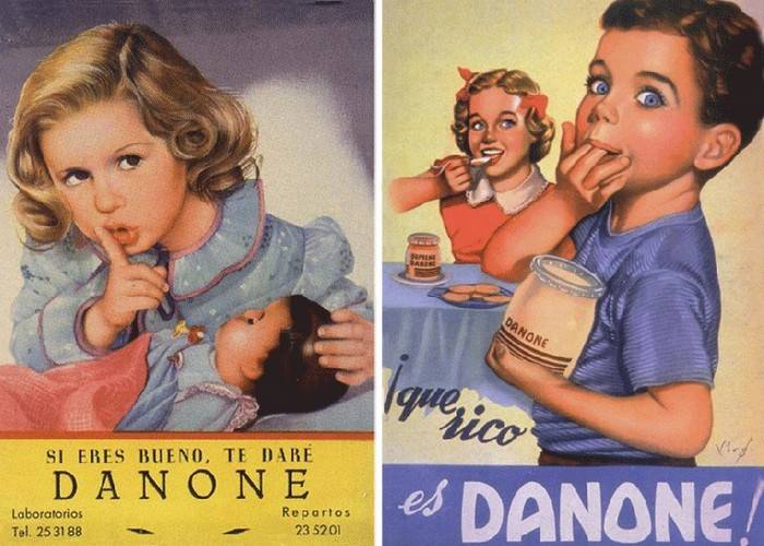 Рекламный плакат Данон начало 20 века