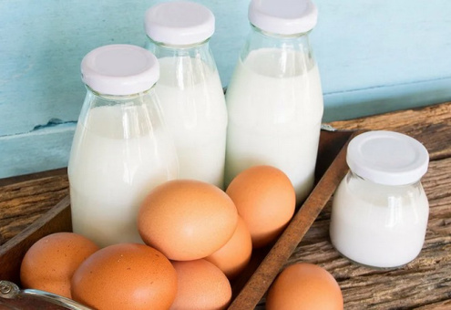 В рационе белорусов преобладают молоко и яйцо