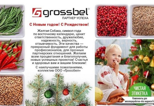 Компания ООО «Гроссбел» поздравляет с Новым годом и Рождеством!