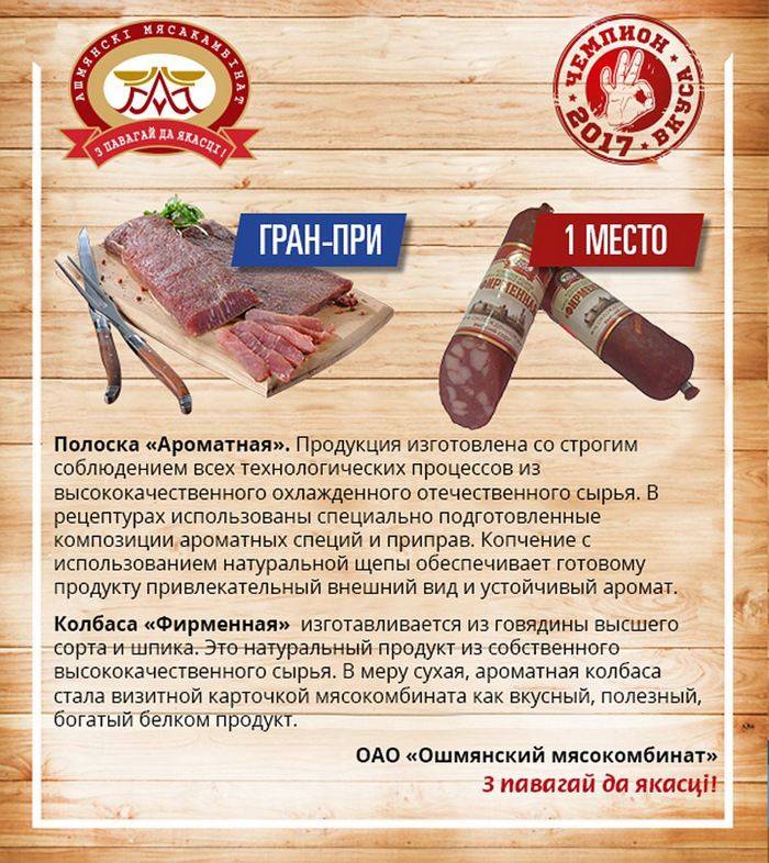 конкурс «Чемпион вкуса», мясо, колбасные и мясные изделия, мясные полуфабрикаты, мясные продукты