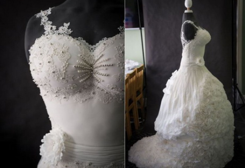 В Великобритании изготовили первое в мире съедобное свадебное платье