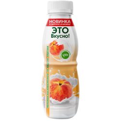 Напиток кисломолочный со вкусом персика, м. д. ж. 1 %