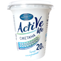 Сметана, обогащённая бифидобактериями, м. д. ж. 20 %