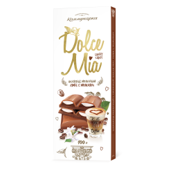 Шоколад молочный с начинкой Dolce Mia кофе с молоком, 100 г