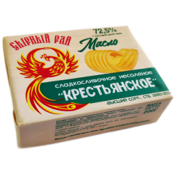 Масло сладкосливочное «Крестьянское», м. д. ж. 72,5 %