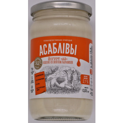 Йогурт «АСАБЛIВЫ» с пищевкусовым компонентом «Яблоко со вкусом карамели», м. д. ж. 2,1 %