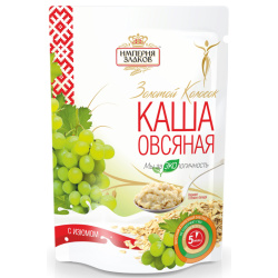 Каша овсяная «Золотой колосок» с изюмом, не требующая варки