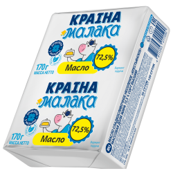 Масло ТМ «Краiна малака», м. д. ж. 72,5 %