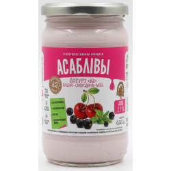 Йогурт «А2» с пищевкусовым компонентом «Вишня-Смородина-Мята», м. д. ж. 2,1 %